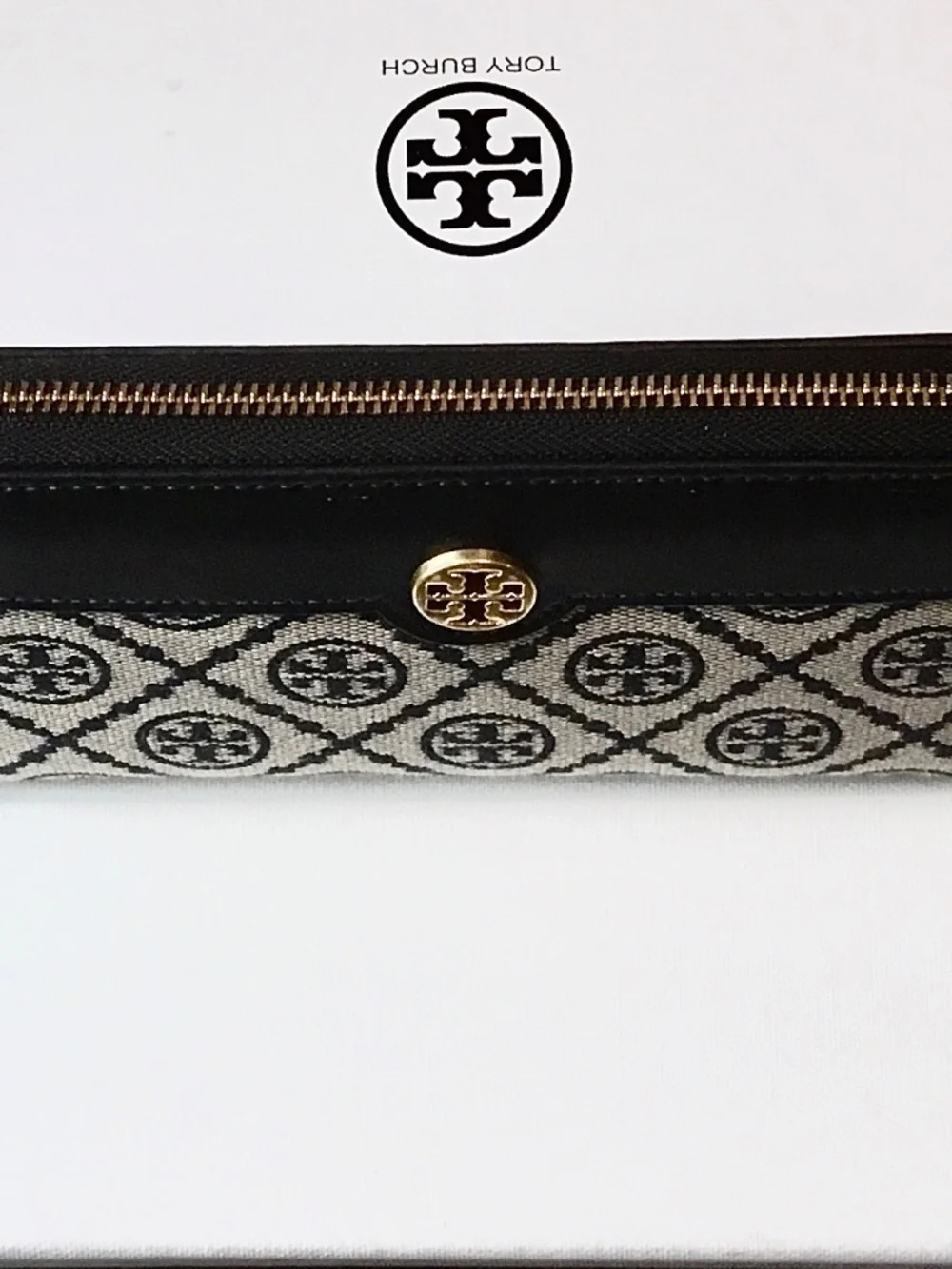 TORY BURCH MONOGRAM SIGNATURE LONG WALLET